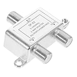PEPLAYTAL Koaxialkabel Splitter MHz Verteiler für Sat Tv Kompatibel mit Catv System Robust und Gleichmäßige Signalverteilung für Doppelte Tv anschlüsse