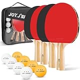 Tischtennisschläger Tischtennis Set mit Tischtennisbälle, Pingpong Set für Kinder Anfänger, Familien und Profis (4 Player Bats)