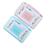 DRESSOOS 2 Kisten Make-up-Zubehör Make-up-Reinigungsmatte Baumwolltücher Kosmetische Gesichtsreinigungsrunden Kosmetik make up remover pads abschminken pads Wattepads Gesichts-Puff Blue