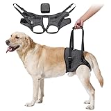 HEYWEAN Tragehilfe Hund Tragegeschirr Hundeschlinge für Hinterbeine mit Handgriff Assistenzhund Kleine Mittlere Große Hunde Tragegurt Hund Zuggeschirr Hund Beinhalterung für Hinterbeine Hundetrage
