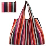 Runmeihe Wiederverwendbare Einkaufstaschen, große Kapazität Regenbogen Tote Einkaufstaschen, passt in die Tasche waschbar faltbar Eco Friendly Duty Shopping HandyBag (Multicolour Rainbow C)