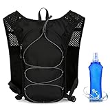Mineup Laufweste Für Damen Und Herren, Trinkweste Laufen Mit 500ml, Laufrucksack Herren, Running Vest, Ultraleicht Reflektierender Trinkrucksack Für Laufen, Radfahren, Trails, Marathons