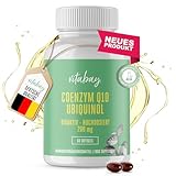 Vitabay Coenzym Q10 UBIQUINOL Kapseln Hochdosiert 200mg LABORGEPRÜFT Depot Komplex - 60 Kapseln Ubiquinol Q10 Coenzym 200mg - Antioxidant Coenzym Q10 - Coenzyme Q10 200mg Kapseln Q 10