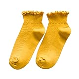 Unsichtbare Sneaker Socken Damen 40 Vertikal gestreifte Bootssocken aus Baumwolle mit Kantenkanten Frische Socken Diabetiker Socken Herren 43 (Yellow, One Size)