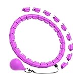 Fitness Reifen Erwachsene 24 Artikulierte Hoop Smart Reifen verstellbare Intelligent Hula Reifen für Kinder Erwachsene Fitness Massage Training (Violett)