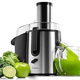 Twinzee Entsafter Gemüse und Obst - 850 W - Saftpresse Elektrisch mit 2 Geschwindigkeitsstufen, Großer Einfüllschacht (75 mm) - Juicer Machine