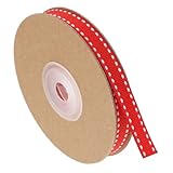 Gatuida Rotes Geschenkband Yards Doppelseitig Geripptes Schleifenband für DIY Geschenkverpackung Blumenstrauß Dekoration Leicht Zuschneidbar Vielseitig Einsetzbar