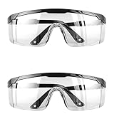 ElevaPulse Schutzbrille Arbeitsschutzbrille - Antibeschlag, Augenschutzbrille Vollsichtbrille für Brillenträger, Transparent, 2 Stück