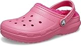 Crocs Classic Lined Clogs | Fuzzy Slippers, Hyper Pink, 3 US Unisex Little Kid