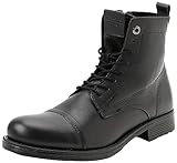 Jack & Jones Herren Jfwshaun Leather Boot Sn Schnürstiefelette, Anthrazit, 46 EU