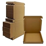 6x5x1 kleine Versandkartons 50 Stück, braune Kraft-Wellpappkartons Bulk für Verpackung, Business-Versandgeschenk, Mini-Versandkartons für Vorräte