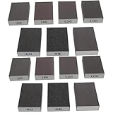 DIYEAH 14 Stück Schleifschwamm-sandblock Schleifpapier Schleifen Von Quadraten Schleifblöcke Für Holz Schleifklötze Trockenbau Sandpapierblöcke Trockenbauschwamm Aluminiumoxid Dark Brown