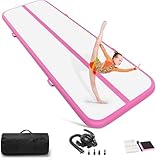 Air Matte Track, Tumbling Matten Gymnastikmatte 3/4/5/6m Aufblasbar Turnmatte mit Pumpe Trainingsmatte Fitnessmatte Yogamatte für Zuhause Outdoor
