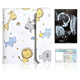 KIRZAX Mutterpass Schutzhülle, Hochwertiges Gewebe Mutterpasshülle für Schwangere, Weich Geruchsneutral, Aufbewahrt 30 A4/20 A5 Ultraschallbilder & Impfpass, Mit Gratis Fach für Karten/Fotos