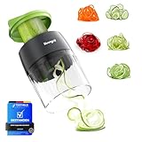 Ibergrif M522 Spiralschneider BPA-Frei Spülmaschinenfest, 4 in 1 Gemüse-Spitzel für Zucchini, Gurken und Kartoffeln