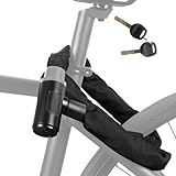 Protoence Kettenschloss für Fahrrad | Robustes Fahrradschloss,Diebstahlschutz für Fahrräder und E-Fahrzeuge