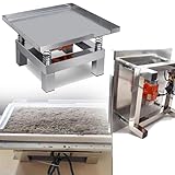 SRFTT Betonvibrationstisch, Elektrischer Vibrationsprüfstand Prüfblock Vibrationsplattform Edelstahl, Betonschüttler 350x350MM