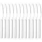 QUCHER 12 Stück 18/8 Tischmesser Geschirr Besteckset Haushalt Edelstahl Tischmesser Haushalt Küche Restaurant