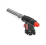AWTools Gasbrenner AW13805 1300 Watt Gasbrenner Schwarz für Crème Brûlée Gebäck Desserts Lötbrenner für Basteln, Hartlöten