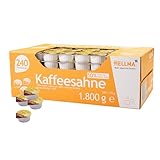 Hellma Kaffeesahne 10% Fett 240 Stk. je 7,5 g - 1,8 kg Vorrats-Box, Milchersatz - für Kaffee oder Tee