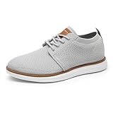 Bruno Marc Herren Sneaker Mesh Sneakers Oxfords Leichte Schuhe Atmungsaktives Obermaterial Memory Foam Insole Leichte Außensohle,Size 46,Grau,GRAND-01