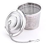 BAZEITFLOW Teesieb mit Abtropfschale Kleiner Tee Infuser für Losen Tee Gewürzball Flacher Boden Spülmaschinenfest Geeignet für Tassen und Kräutertee Einfach zu Reinigen