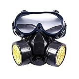 SHITOOMFE Staubdichte Atemschutzmaske, Halbmasken-Abdeckungsset Industrie Staubdichte Halbgesichtsabdeckung mit Brillen-Gesichtsfilter, wiederverwendbar mit Brille