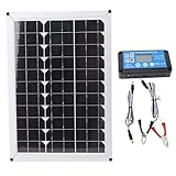 XIASABA 100 W umweltfreundlich 45,0 x 29,5 cm. 0×4. 0 100 W Solarpanel-Kit monokristallines Solarmodul mit 20 A 12 V 24 V Controller für Auto-Camping 100 W monokristallines