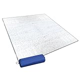 Isoliermatte aus Aluminiumfolie – 195 x 180 cm Isomatten für Camping, isolierende wasserdichte Thermomatte, Faltbare doppelseitige Zeltunterlage für Outdoor-Aktivitäten