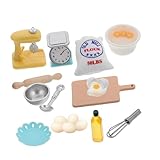 JUMPLAWN 17pcs Mini Kochset Mit Mini -backwerkzeugen Ideales Puppenhaus Miniatur Küche Spielen Lebensmittel Spielzeug Miniaturpuppenhauszubehör