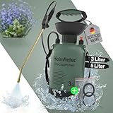 Heimfleiss® Drucksprüher 3L | Sprühflasche Pflanzen 3 Liter | Pumpsprühflasche Garten & Auto | Gartenspritze Drucksprühgerät 3L | Pump Spritzflasche Rückenspritze Pflanzensprüher für kleinere Gärten