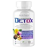 J.Armor Detox 120 Kapseln für Leber & Darm, Niere & Dickdarm | Entschlackend & Leber Entgiftend Ausleitend | 11 Zutaten Mariendistel Dandelion | Nahrungsergänzung