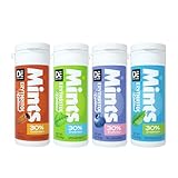 DC24 DAILY CARE Mint, 4 Dispenser mit je 30 Mints-Pastillen, Xylit Erythrit Bonbons, Menthol, Frucht und Zimt Menthol Geschmack, kein Aspartam Zuckerfrei & Vegan, Bonbons für frischen Atem