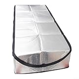 TDCuizent Dachbodenleiter-Isolationsabdeckung mit feuerfester zweilagiger Aluminiumfolie und Luftblasen-Hitzeschild für 63,5 x 137,9 x 27,9 cm große Öffnung, ganzjährig, energiesparend, Zugluftschutz