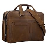Gusti Umhängetasche Leder - Ripley Laptoptasche Businesstasche Arbeitstasche Braun Leder Herren