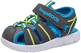 KangaROOS Unisex Kinder K-tiffy Sandale, Steel Grey/Lime, 26 EU