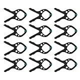 wolfcraft Federzwinge MINI 30 Set I 12 Stück Allzweckklemmen für Haushalt & Bastelarbeiten I Ergonomisch & robust mit 30 mm Spannweite - 8653000
