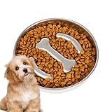 Fressnapf für Hunde – Edelstahlnapf für langsame Fütterung, Erstickungsschutz, für gesundes Fressen für mittelgroße und große Hunde, für den Innenbereich