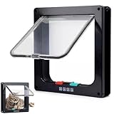 Katzentür, Katzenklappe, Haustiertür, Hundeklappe, Hundetür Fenster, Sicherheitstür für Haustiere, Katze Klappe Tür, für Innen Außentür, für Fenster, Fliegengittertüren und Schiebetüren