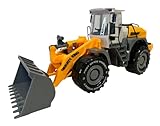 Maxi Spielzeug Bagger mit Bewegung Kupplung gummierte Schaufel Bagger Fahrzeug Baustelle Bagger Bagger mit Arm Traktor mit Frontschaufel Fahrzeug Bau LKW Bagger Spielzeug groß (B)
