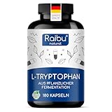 L-Tryptophan hochdosiert mit 500 mg je Kapsel - aus pflanzlicher Fermentation - Hochpotente Formel mit Melatonin & Vitamin B6, 6 Monate Vorrat, ohne unerwünschte Zusätze, vegan