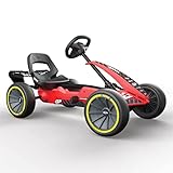 BERG Gokart Reppy GP Pedal mit Soundbox am Lenkrad, Pedalauto, Sicherheit und Stabilität, Kinderspielzeug für Kinder von 2,5 bis 6 Jahren, Groß, Grey