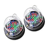 CIYODO 2 Satz Desktop-Spiele Tombola Tragbar Elektronisch Erfolgreicher Nummernwähler Berufung Tischlottospiel Elektrische Lottokugelmaschine Pp-Material