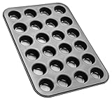 Zenker Black Metallic 24er Mini-Muffinform – Antihaftbeschichtet für perfekte Mini-Muffins & Cupcakes, Ø 4,5 cm, Made in Germany
