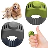 huoanpo 2X Klicker Hund (19mm/21mm) in Grasgrün und Grau – Praktisches Hundetraining-Zubehör als Fingerring-Clicker Hund für Hunde-, Katzen- und Pferdetraining.​
