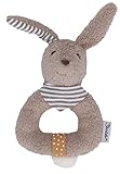 Sterntaler Baby Unisex Greifling Baby Greifling Hase Happy - Baby Greifling, Greiflinge für Babys, Baby Spielzeug - braun