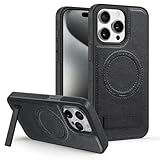 eprodeallsaperecommen Trendige Leder-Klapphülle für iPhone 14 Pro Max (6,7 Zoll (17 cm) (Farbe: Schwarz), trendige Leder-Klapphülle mit Magnetverschluss