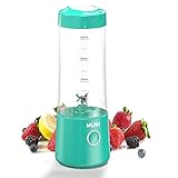 Mulli Tragbarer Mixer, USB-C wiederaufladbarer persönlicher Mixer für Smoothie und Shakes, Mini-Mixer mit sechs Klingen für Babynahrung, Reisen, Fitnessstudio