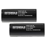 EXTENSILO 2X Akku Ersatz für Ricoh DB-20, DB-20L für Kamera (1600mAh, 3,7V, Li-Ion)