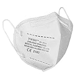 Sunfoam 40 Stück FFP2 Maske, Atemschutzmaske, CE Zertifikat 2163 & EN149:2001+A1:2009 FFP2 NR